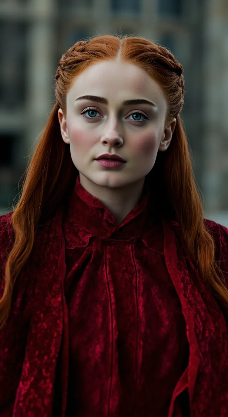 ai character: SANSA STARK  background