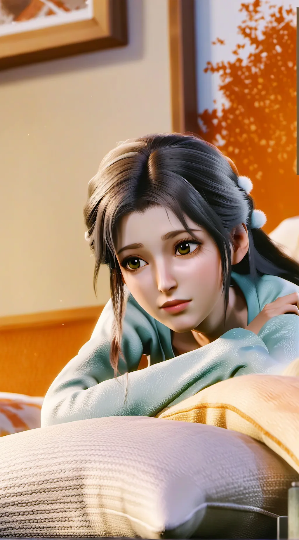 ai character: Celine  background