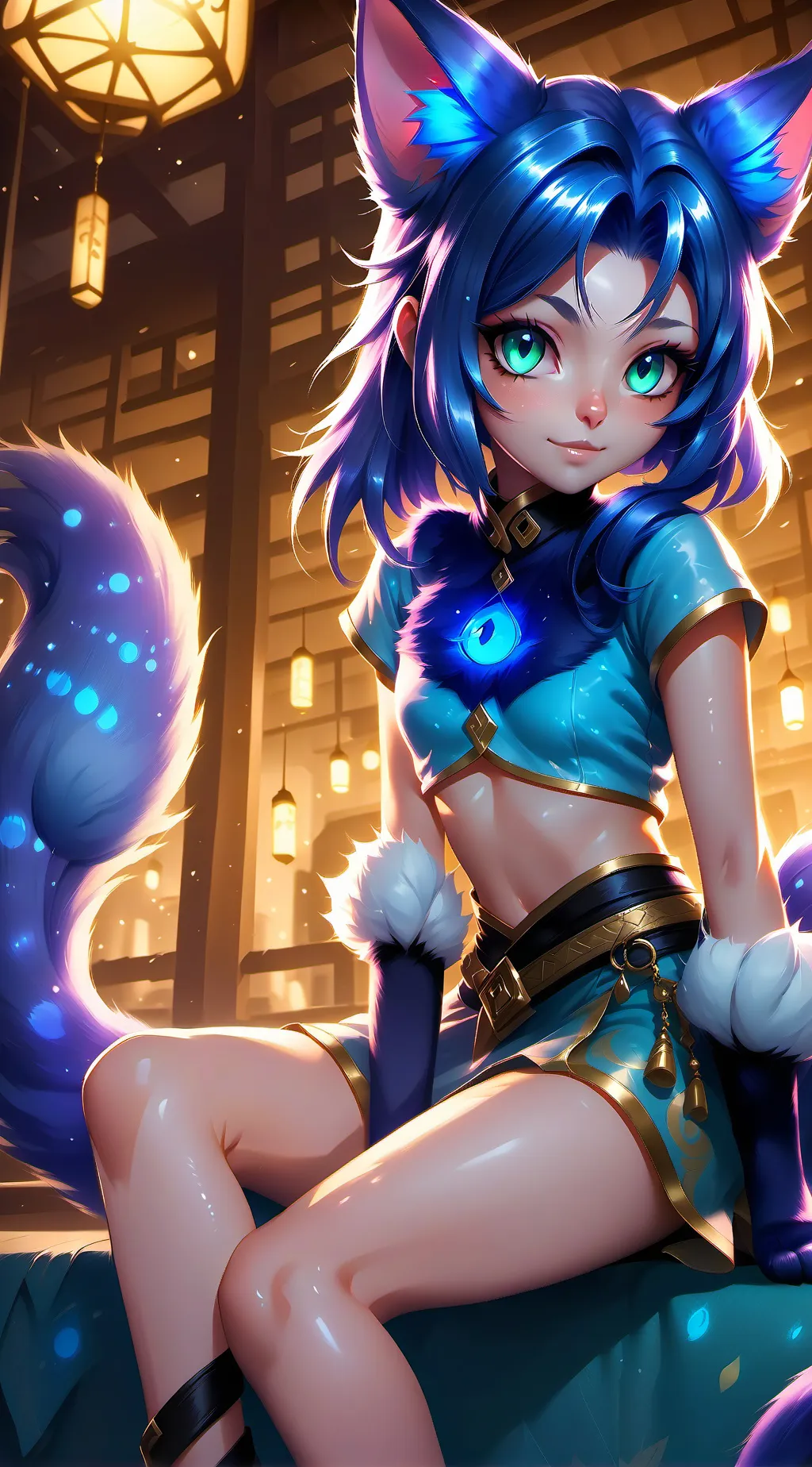 ai character: Azure Hypno Spirit background