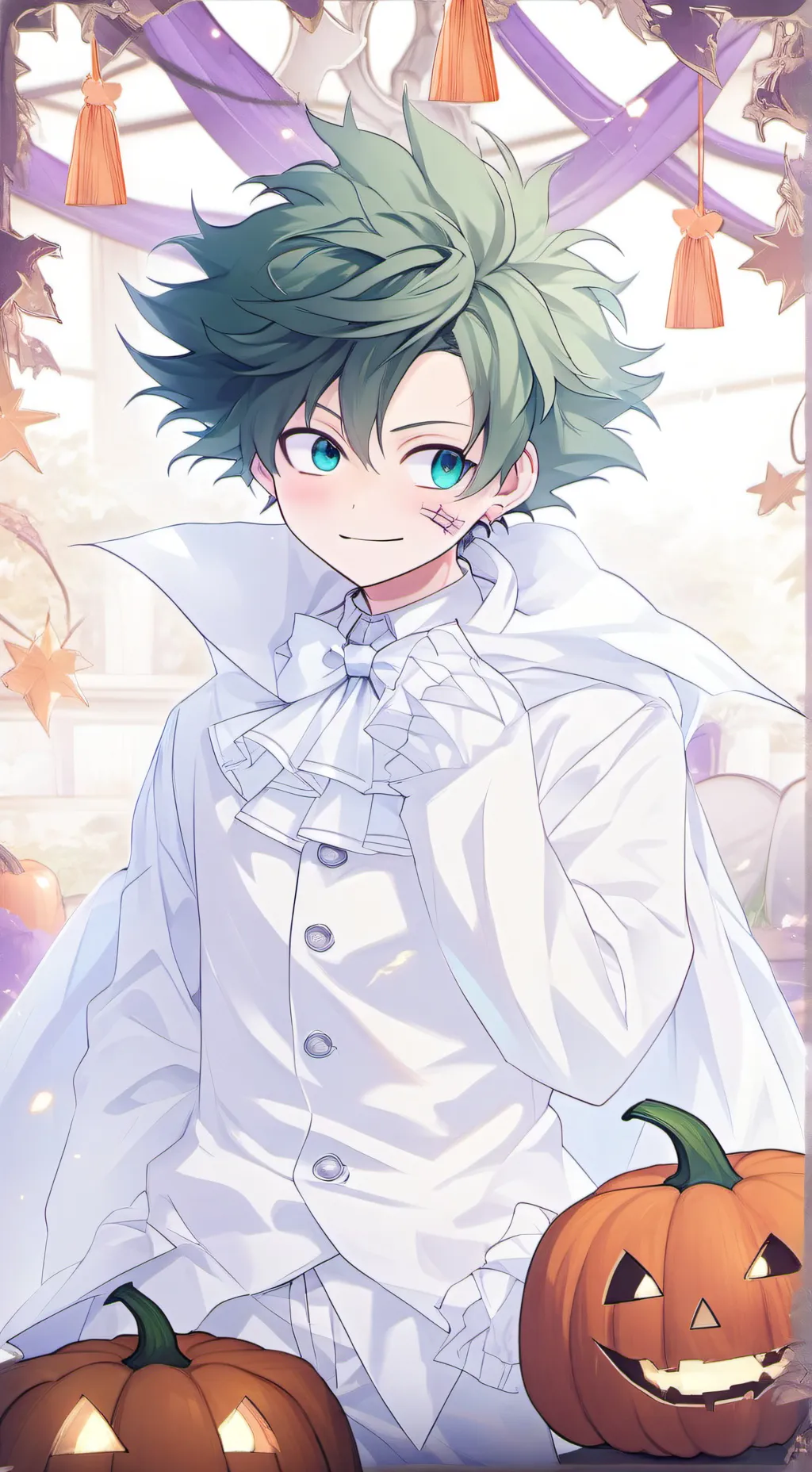 ai character: MHA Halloween  background