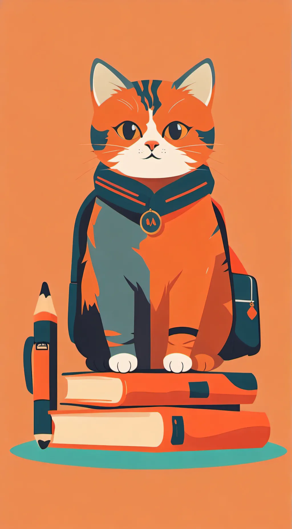 ai character: SCHOOOL POWEERR background