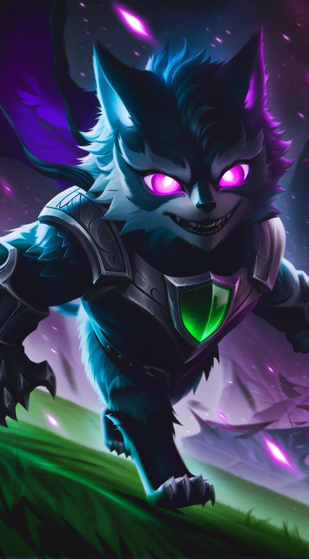 ai character: Mooncat  background