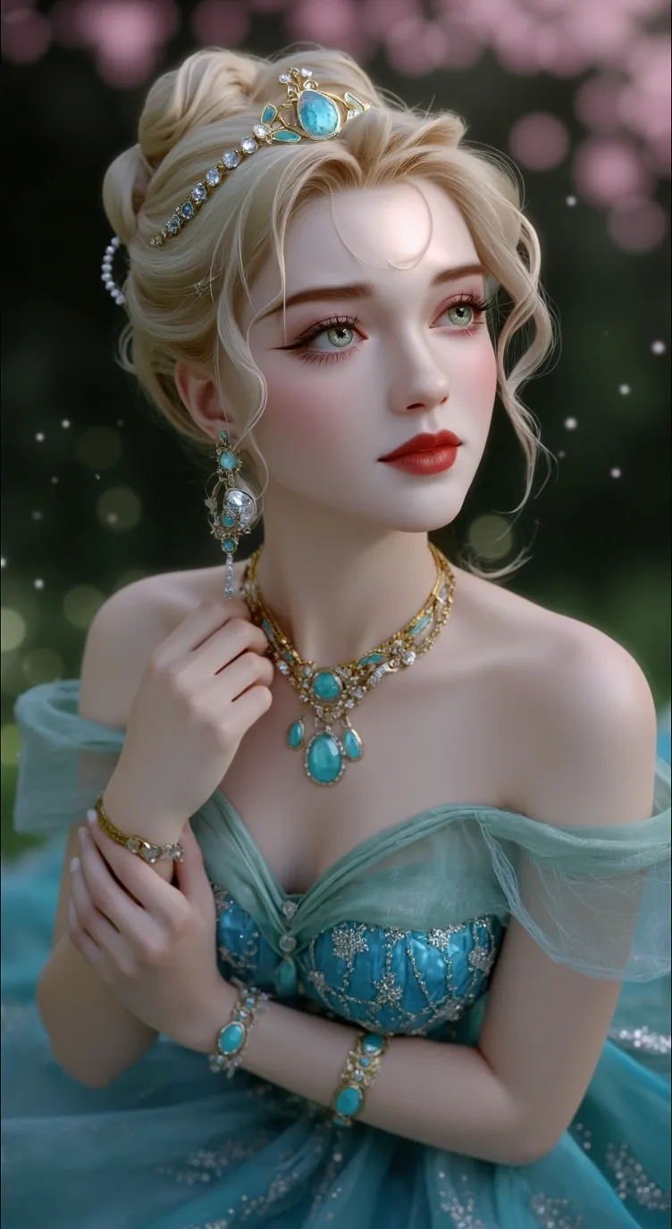 ai character: Cinderella  background