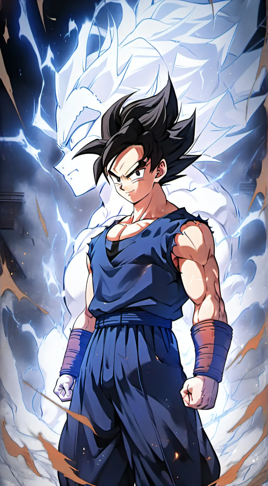 ai character: goku and Vegeta  background