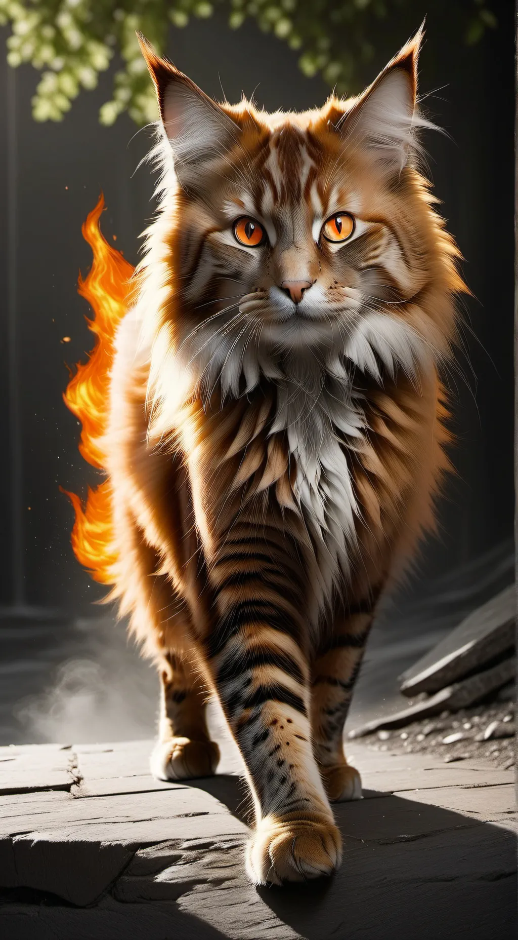 ai character: LavaFyre background