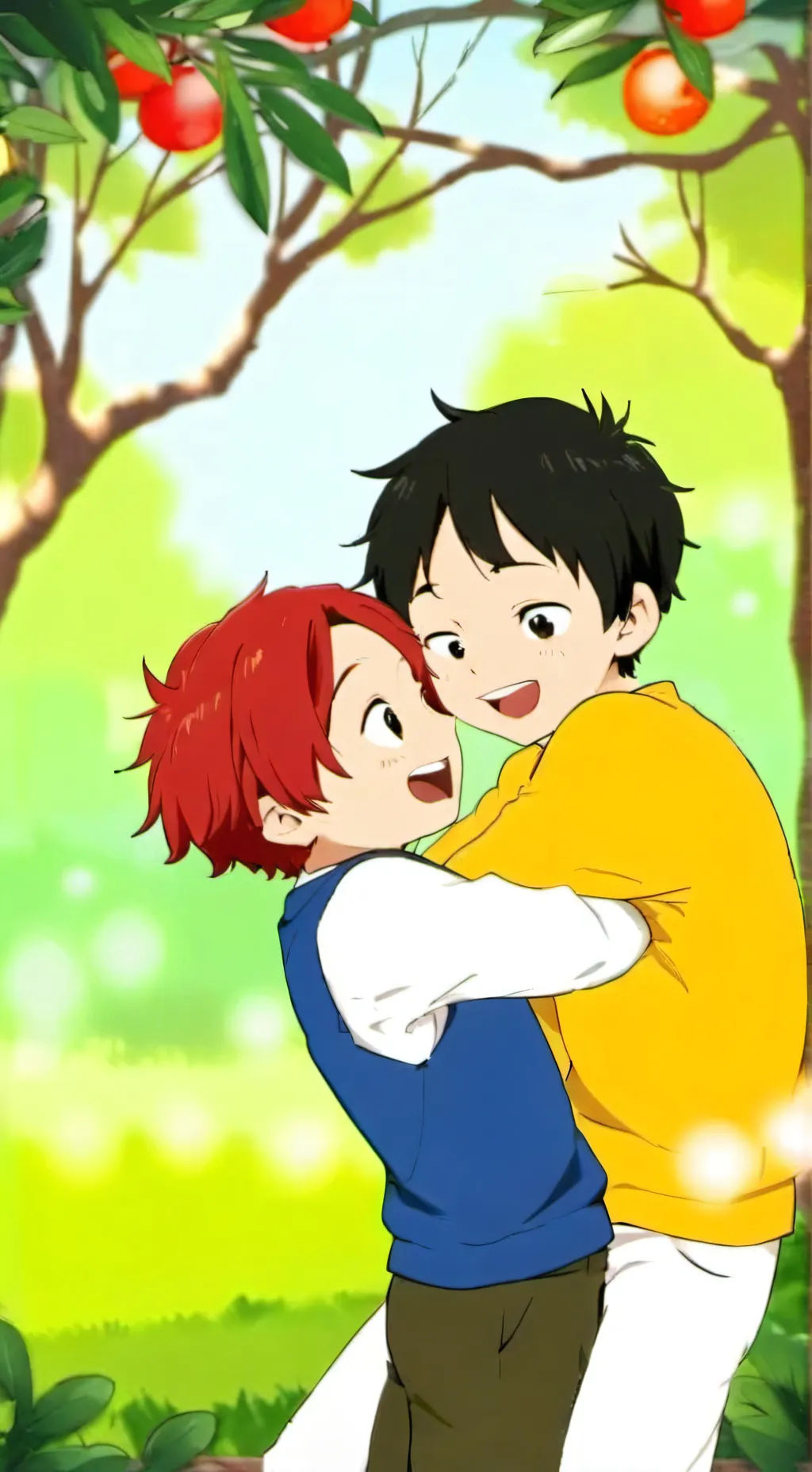 ai character: JJ and Mikey  background