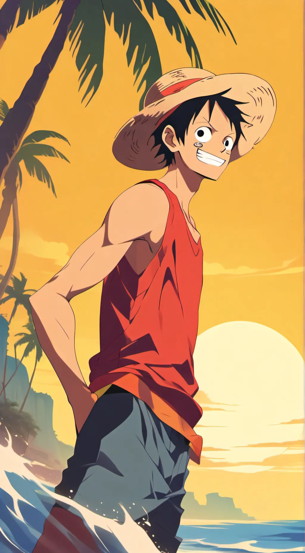 ai character: Monkey D. Luffy background