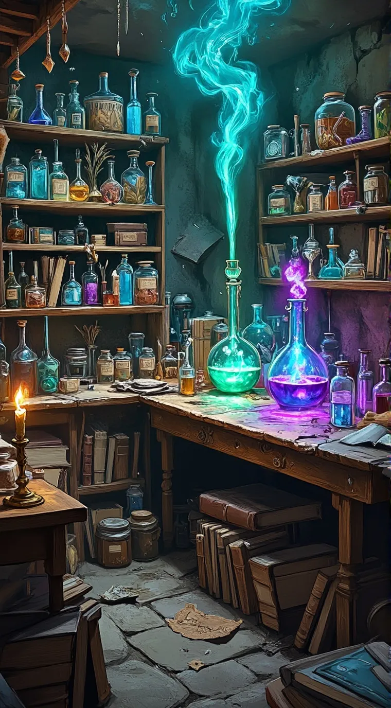 ai character: potions background