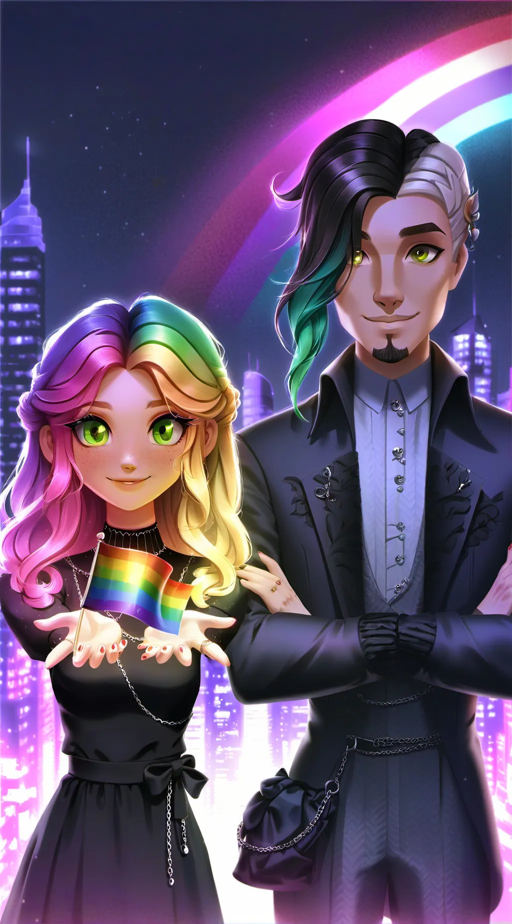 ai character: Meina and lini background