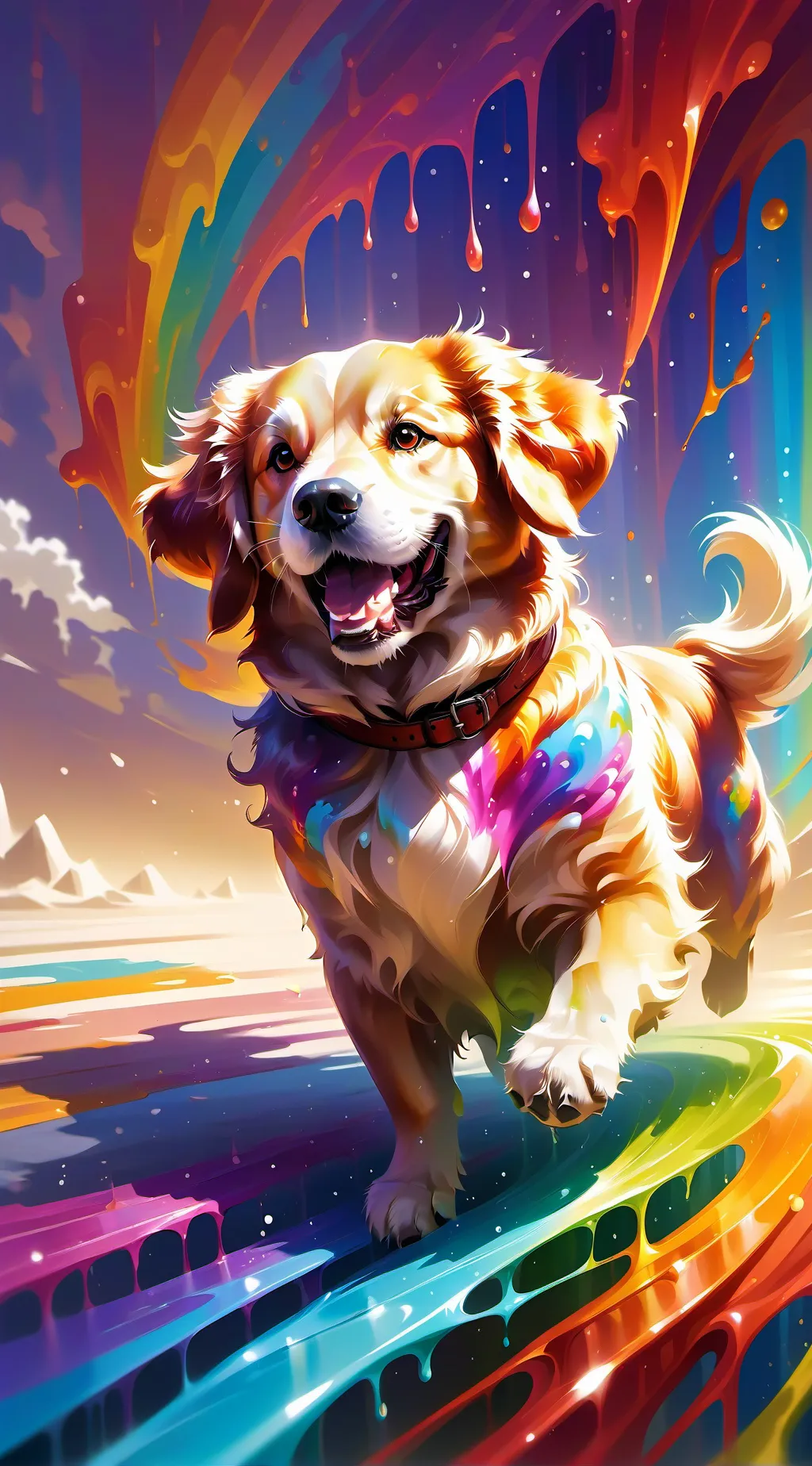 ai character: Painty background