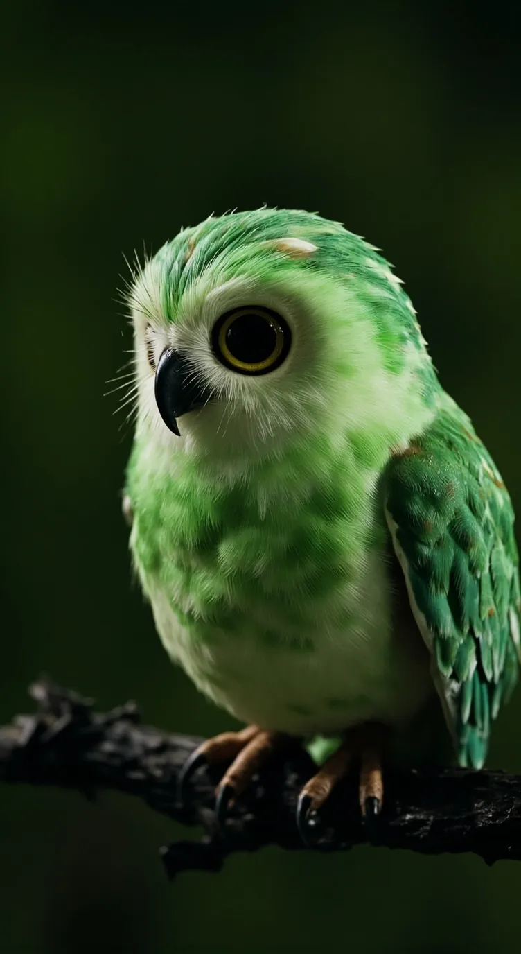 ai character: Duolingo but kind background