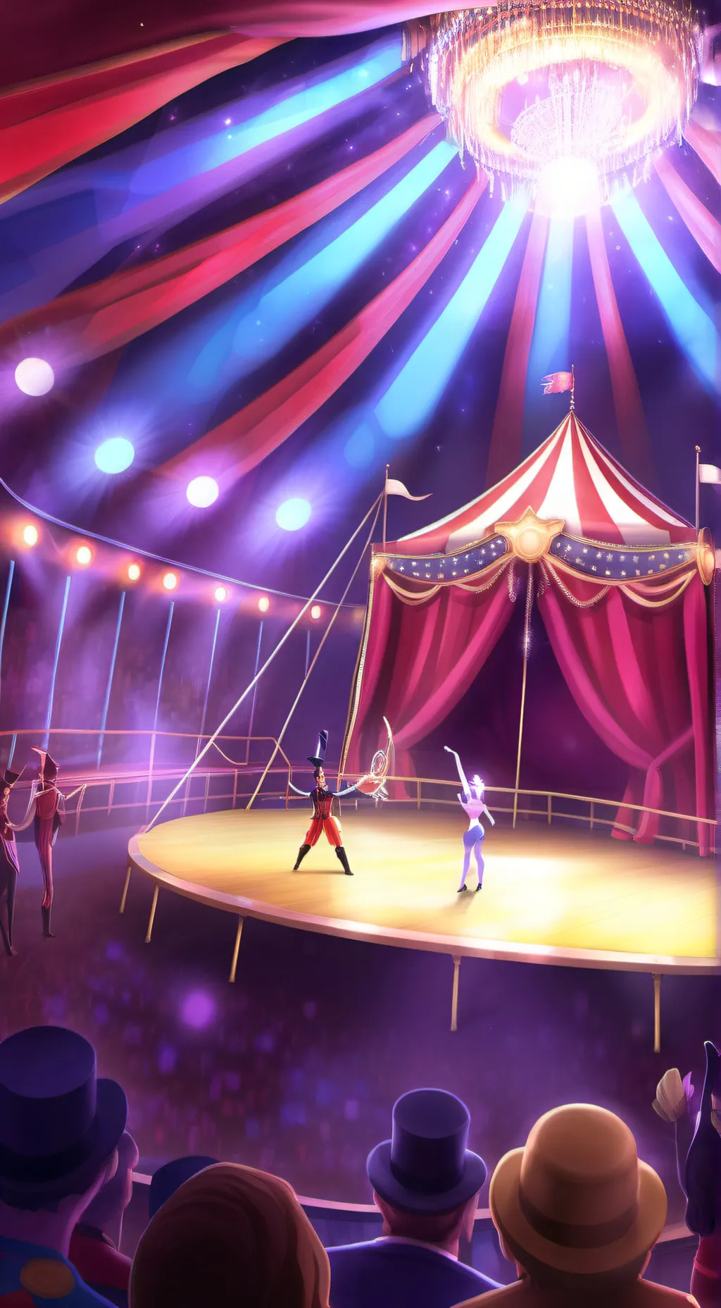 ai character: digital circus background