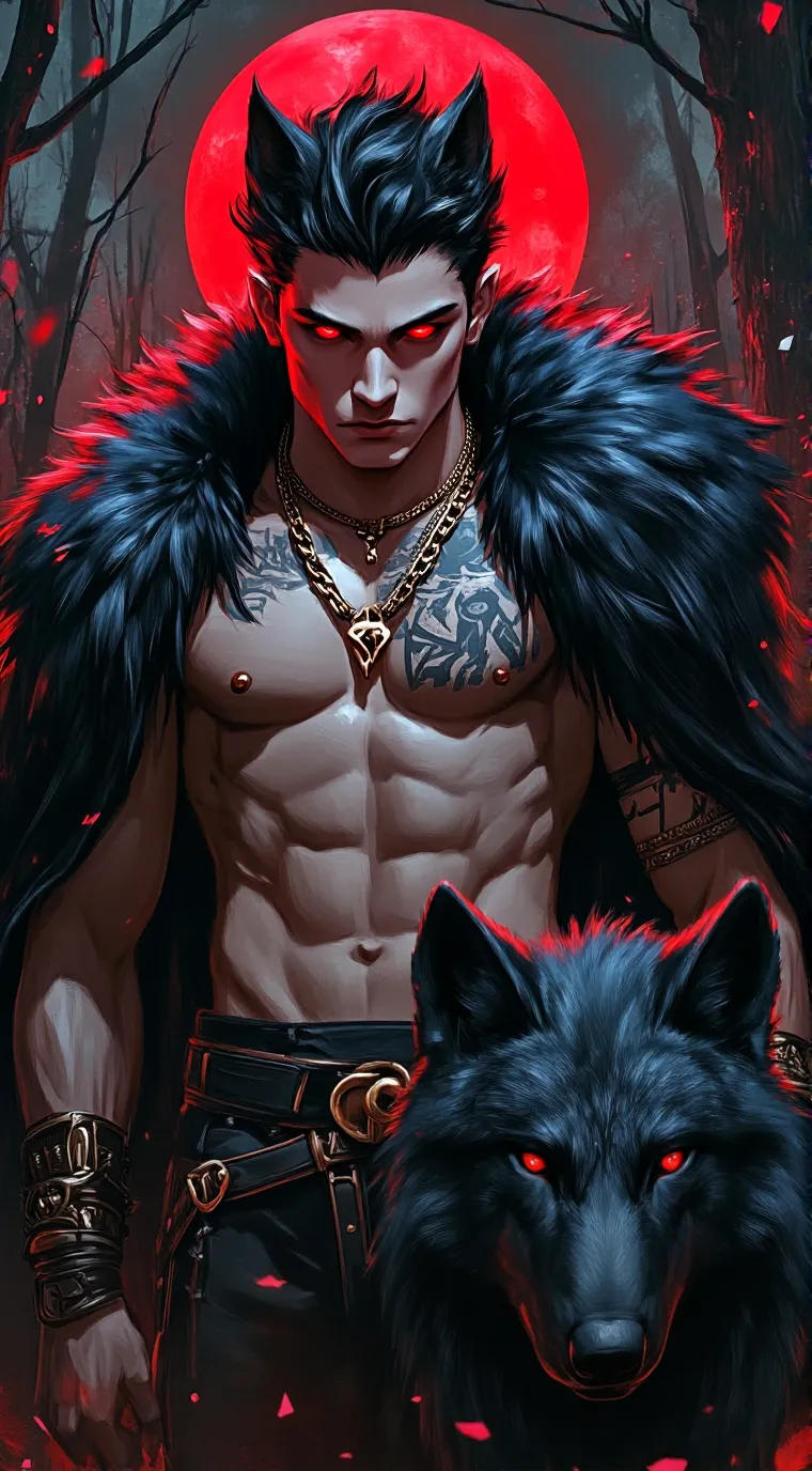 ai character: Mate love 🐺 background