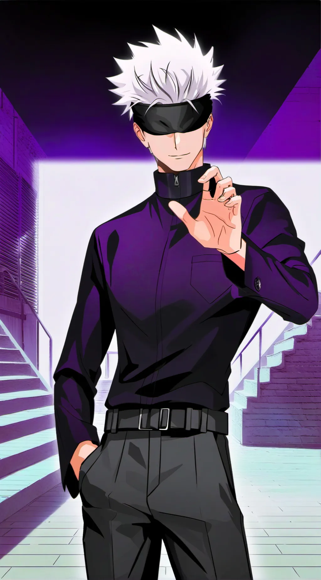 ai character: saturo gojo background