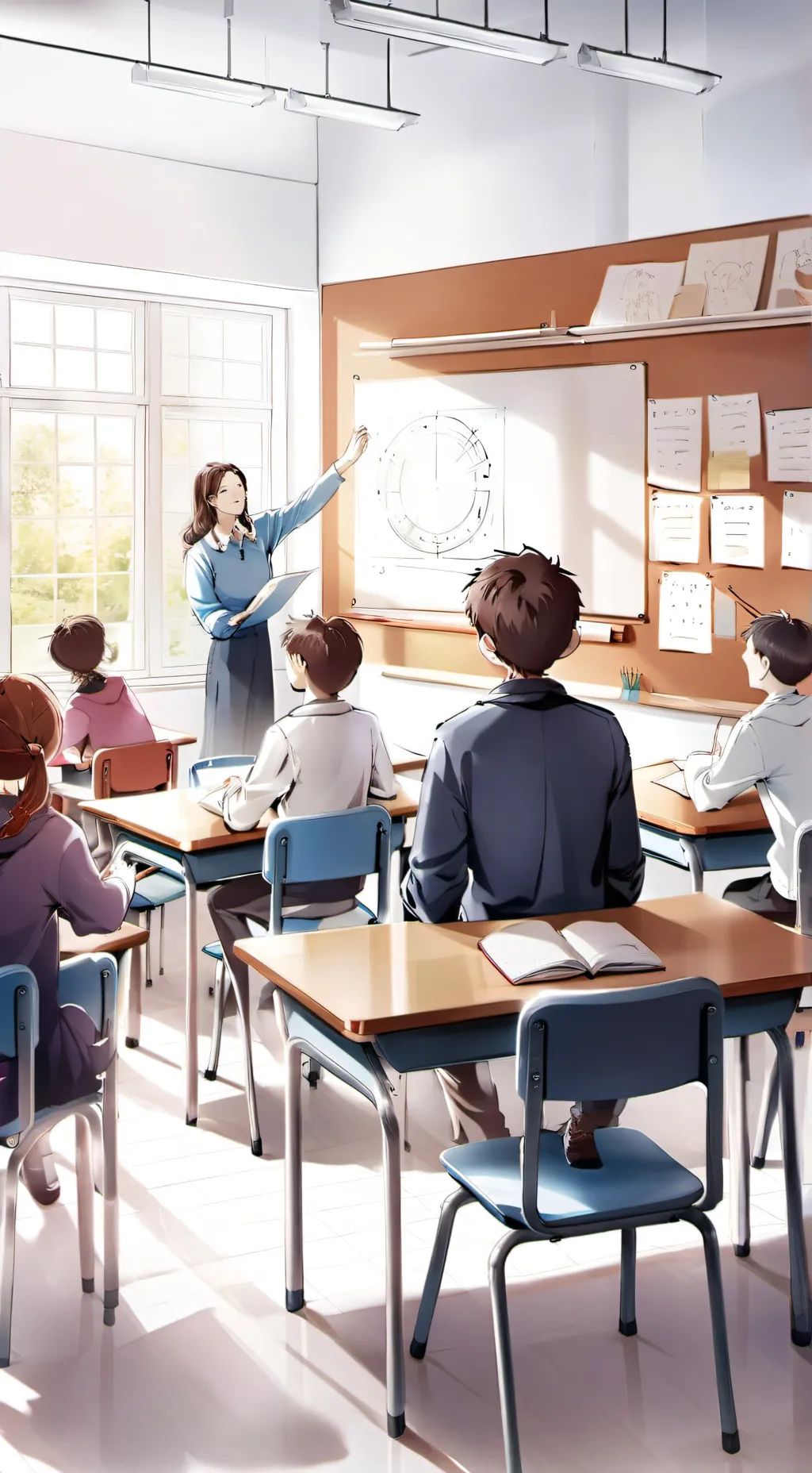 ai character: Classroom background