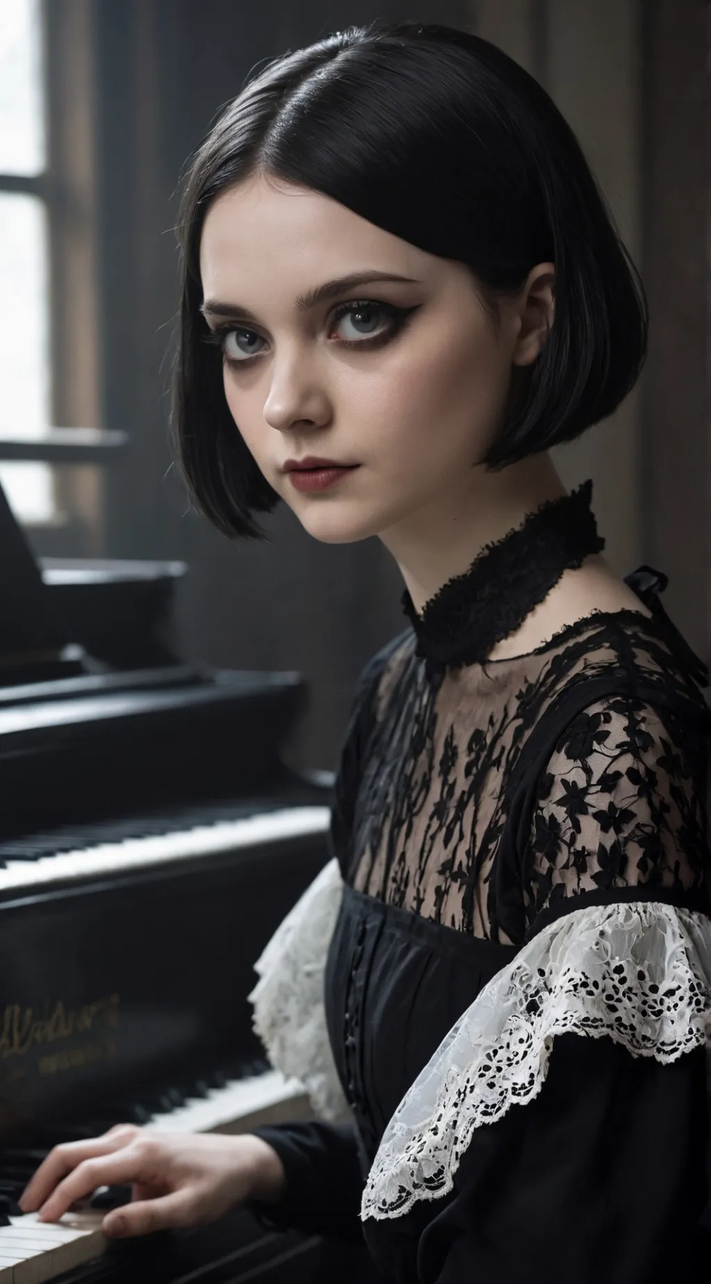 ai character: Wednesday Addams background