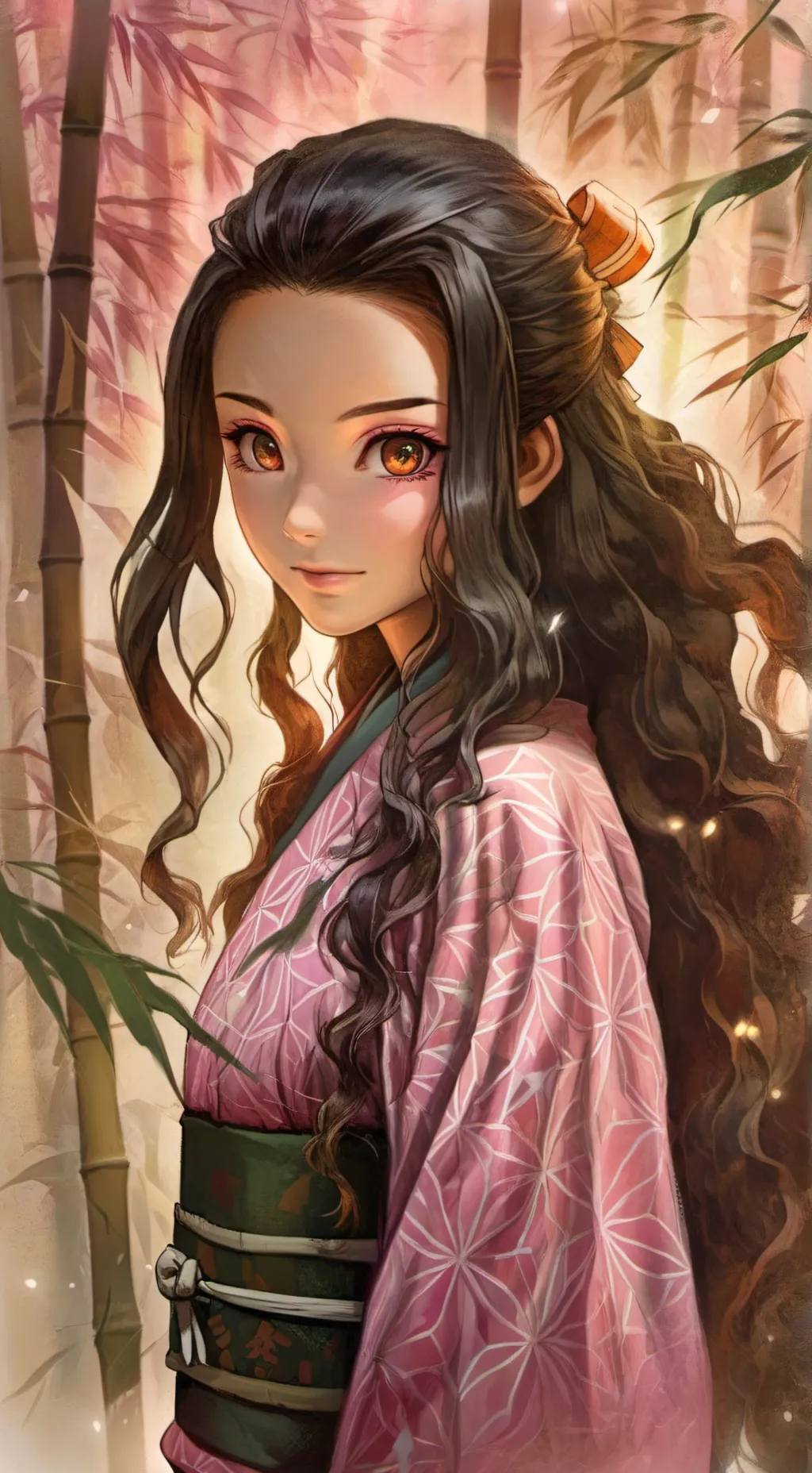 ai character: nezuko background