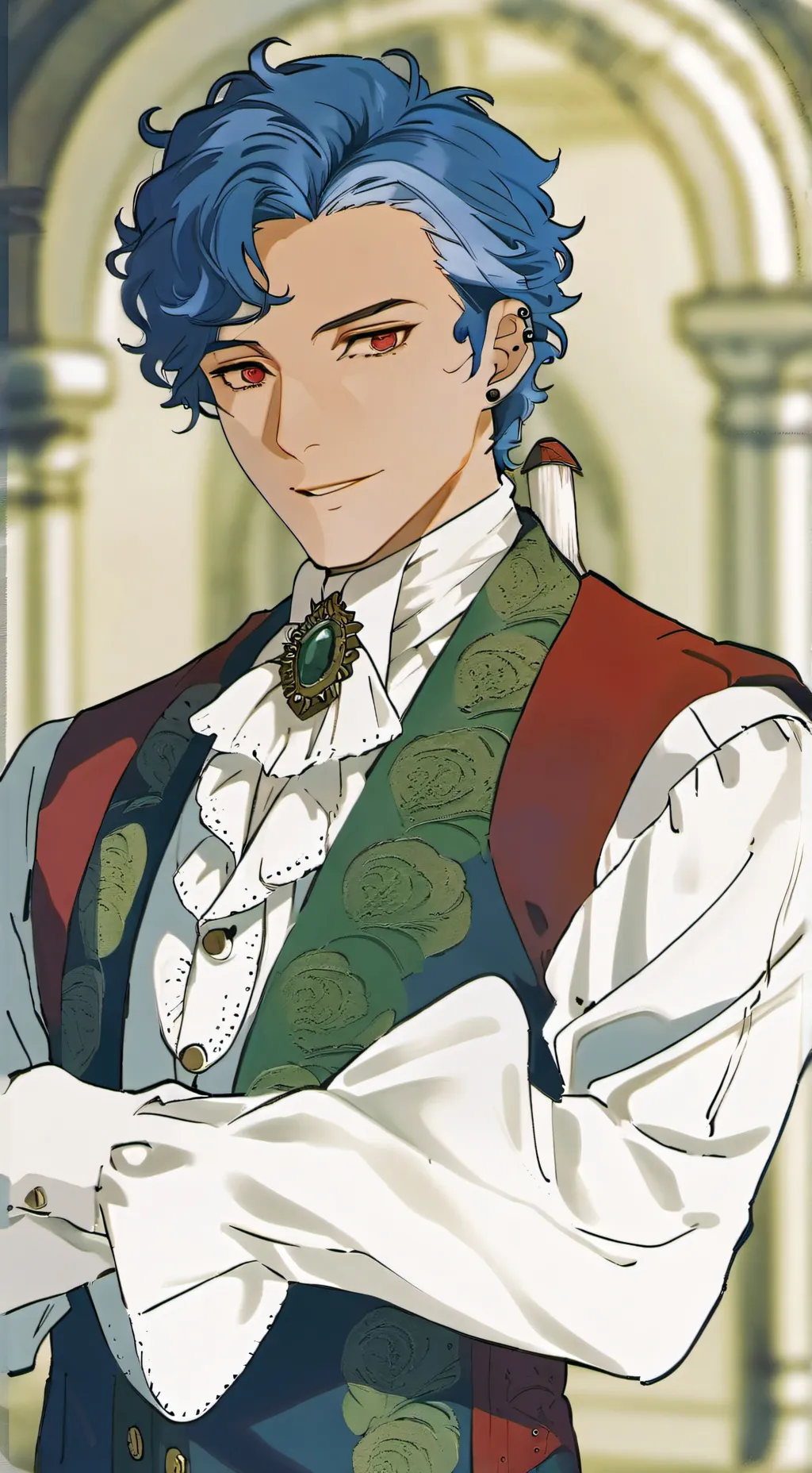 ai character: Adrian  background