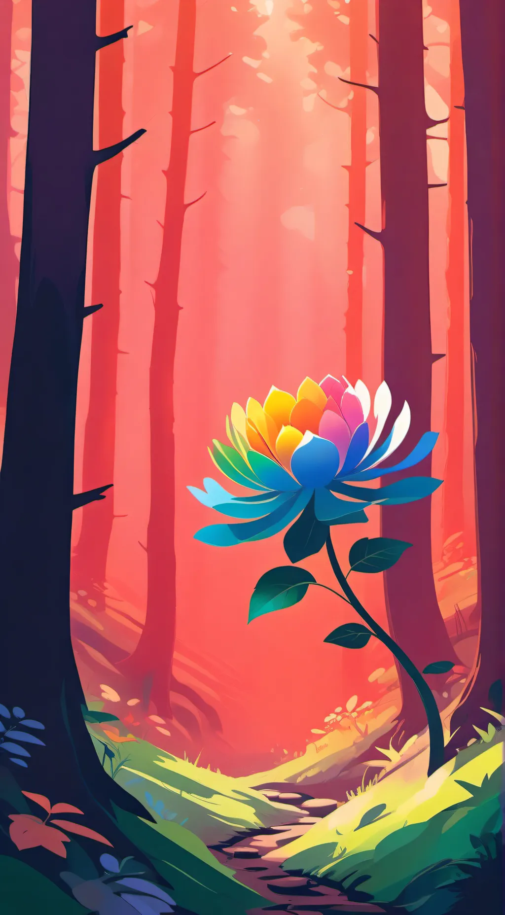 ai character: moonflower<3 background