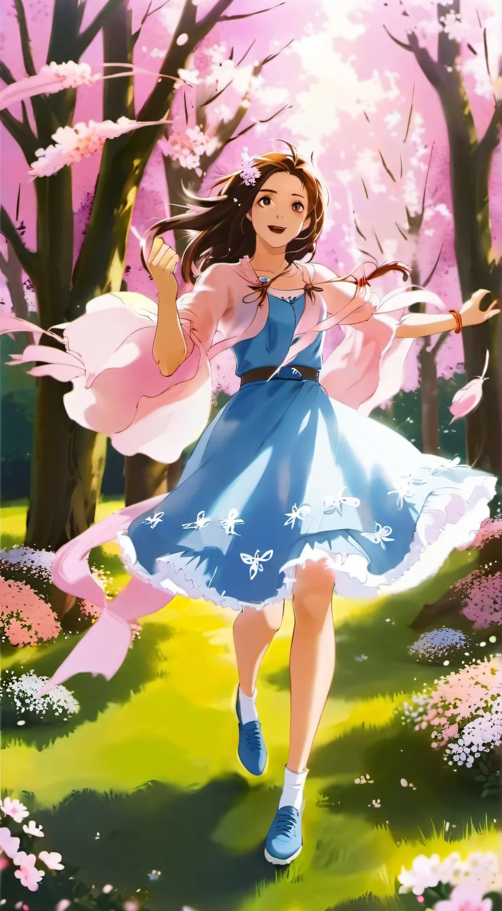 ai character: blossom princess background