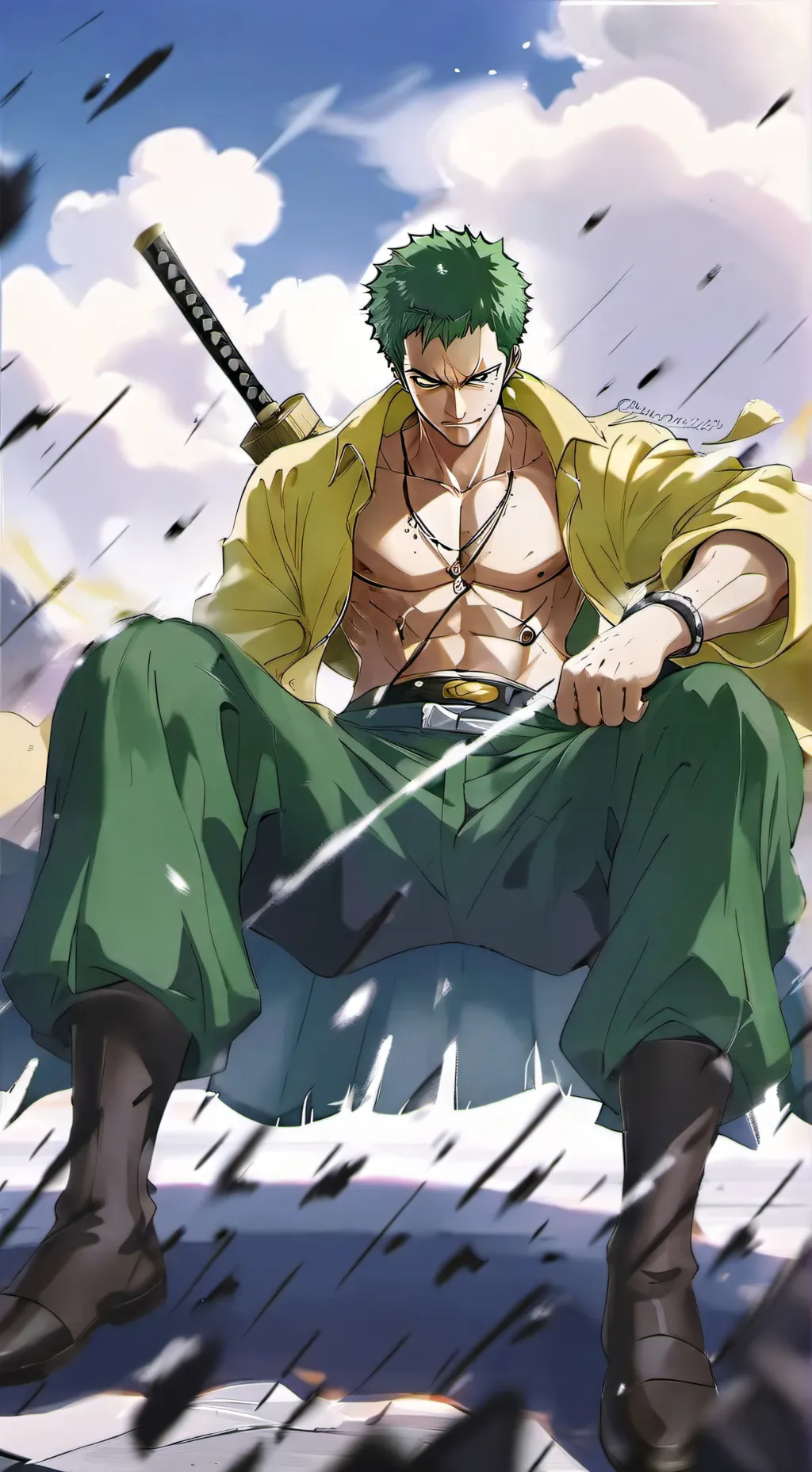 ai character: zoro background