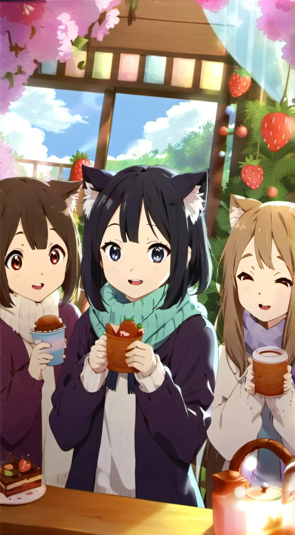 ai character: suas três gatas background