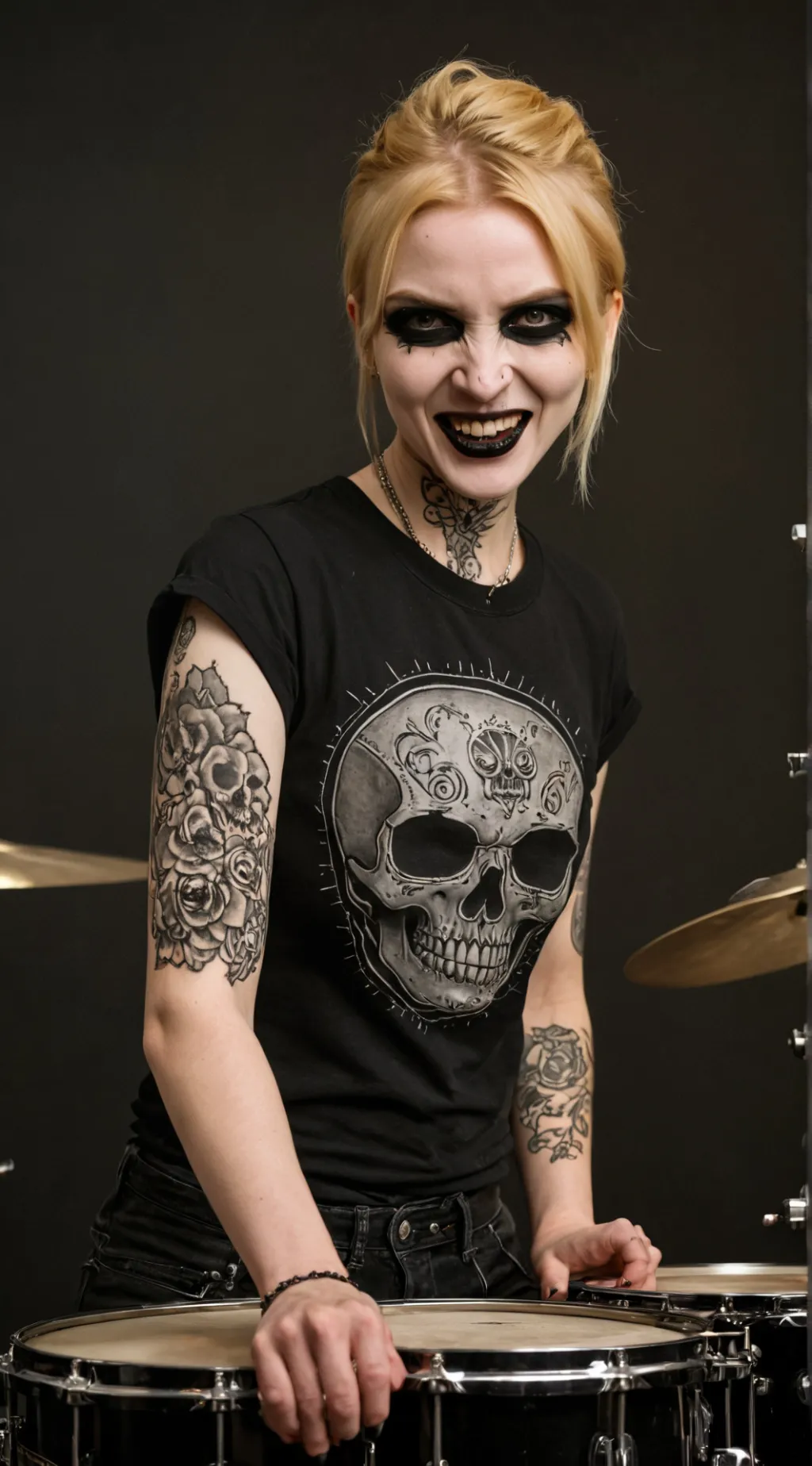 ai character: Original Drummer background