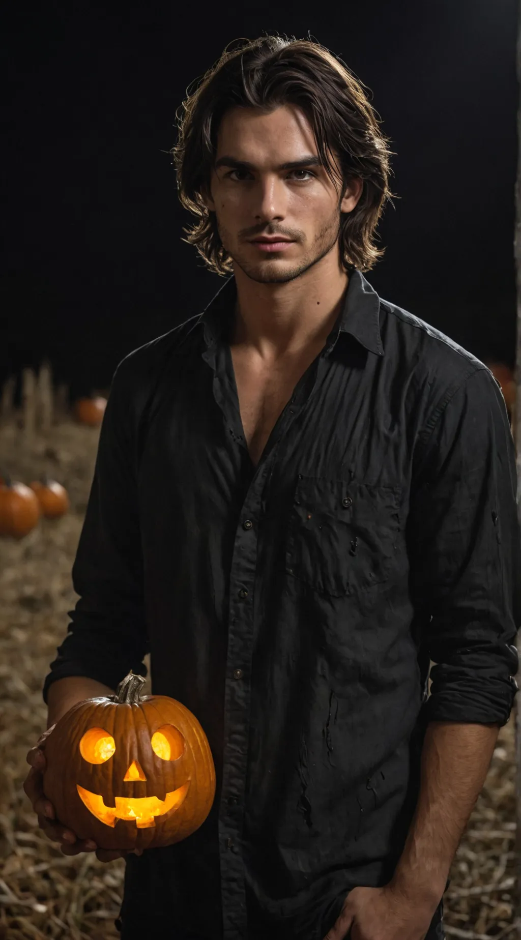 ai character: halloween night  background