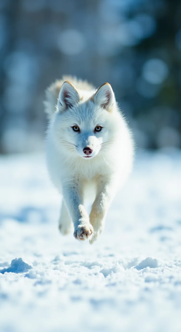 ai character: artic fox background