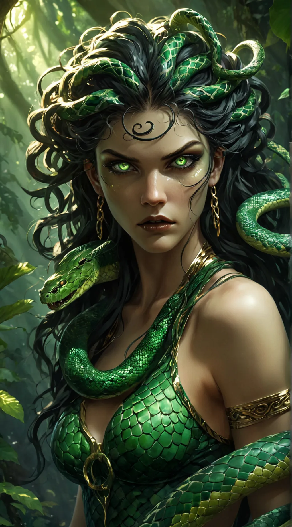 ai character: Medusa background