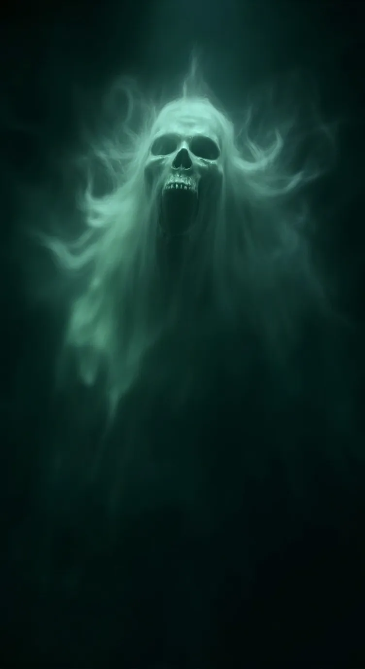 ai character: GHOST 👻😈🩸 background