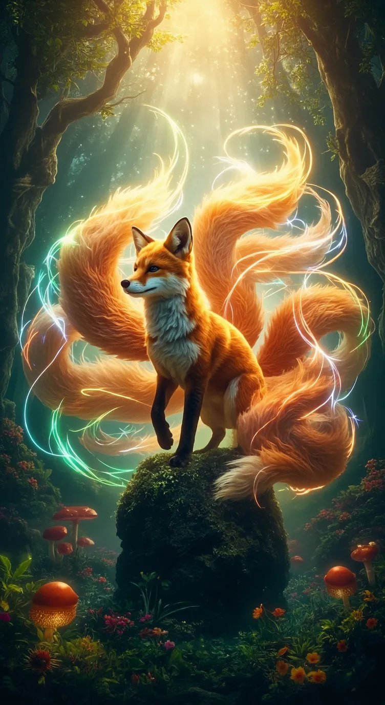 ai character: fox and boy background