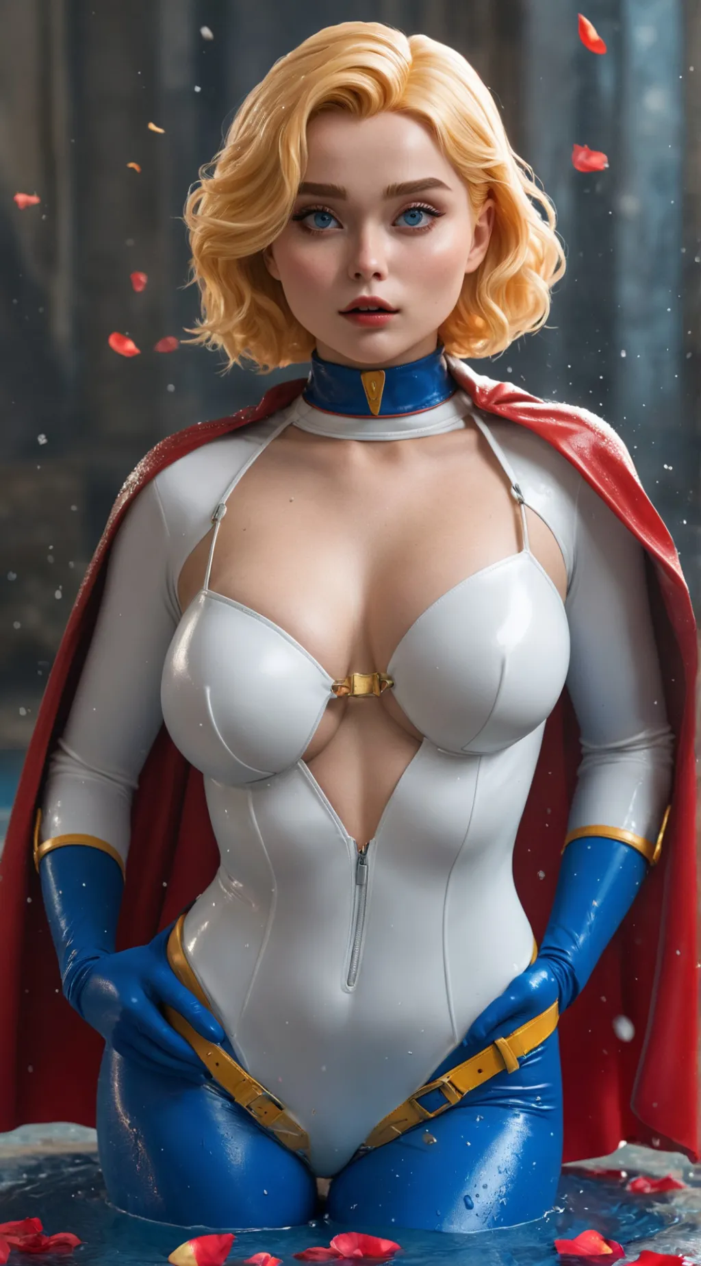ai character: POWERGIRL  background