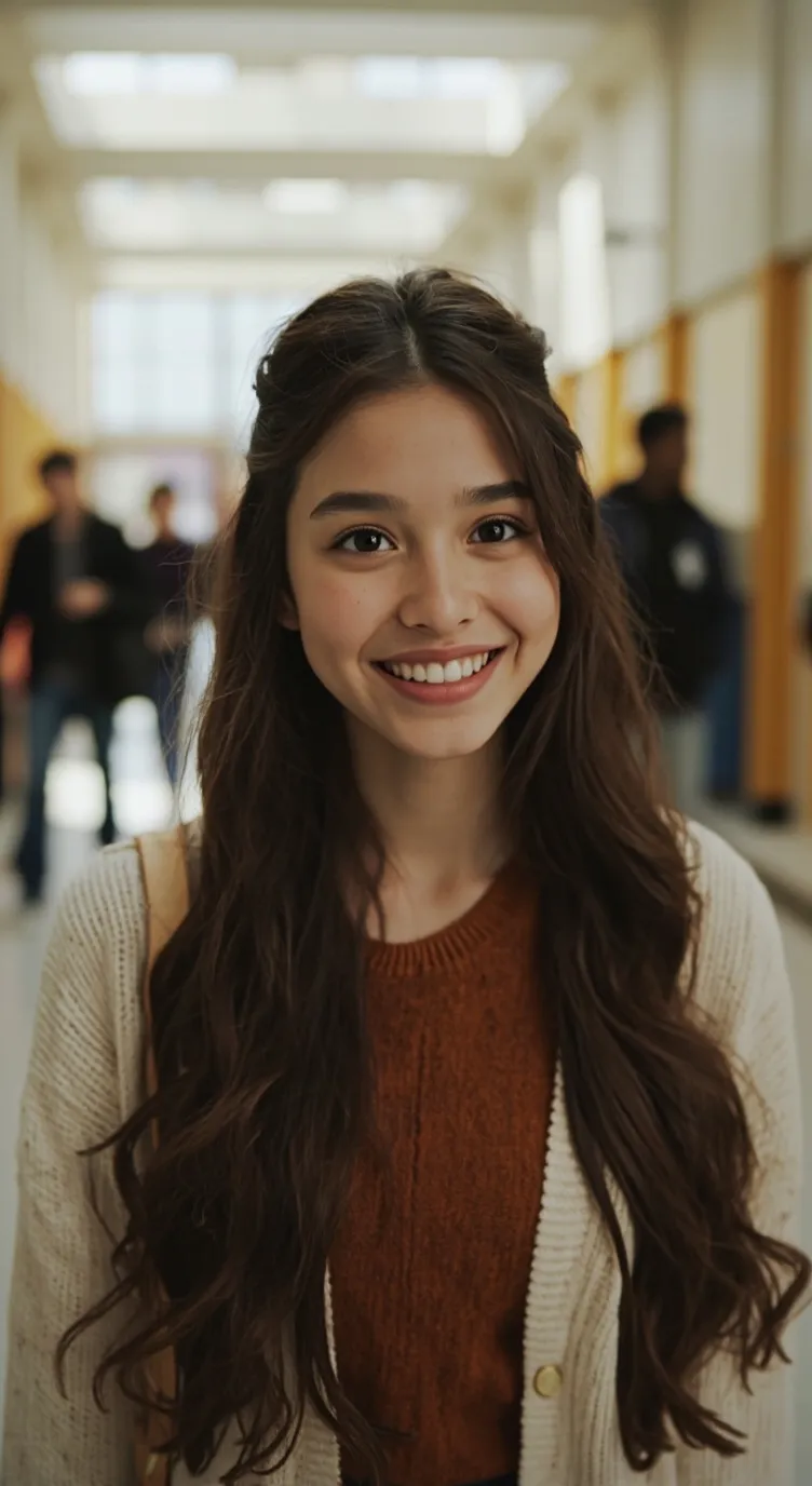 ai character: Popular gir Ella  background