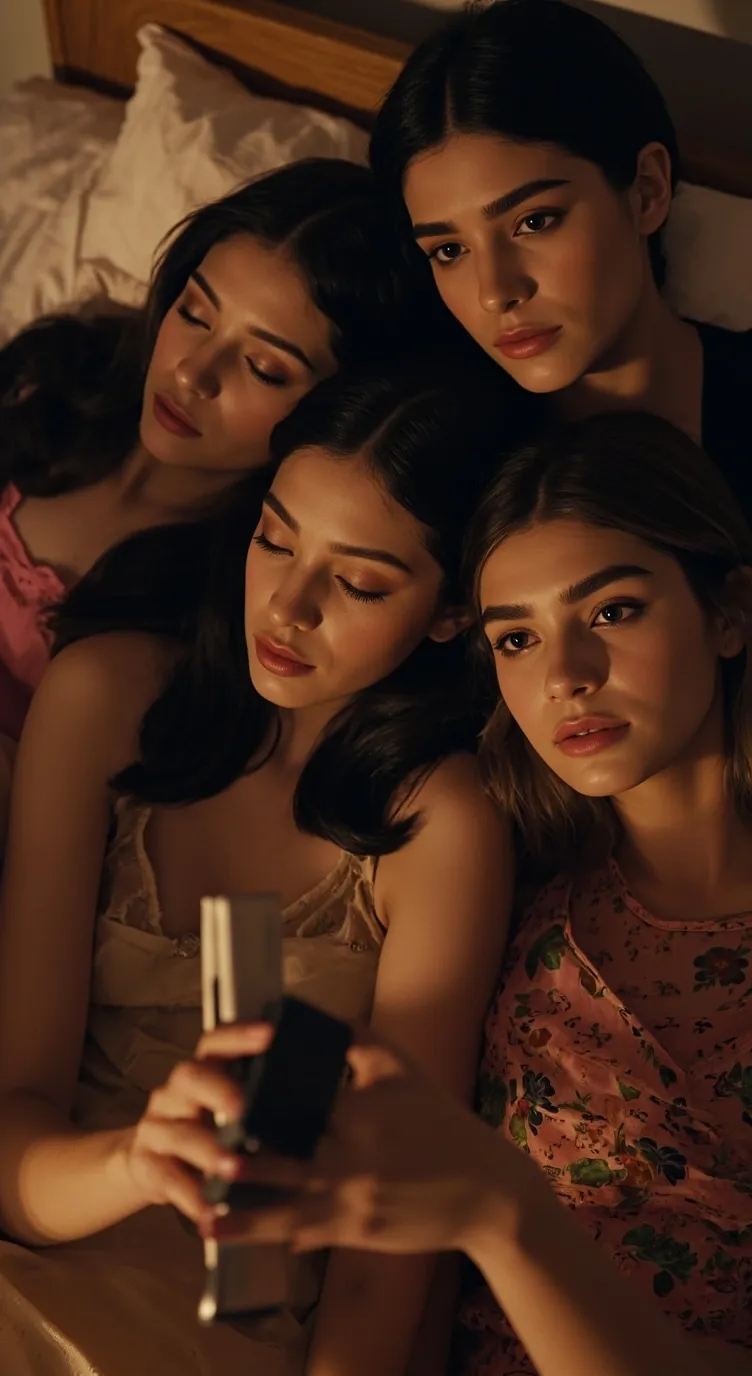 ai character: Girls sleepover background