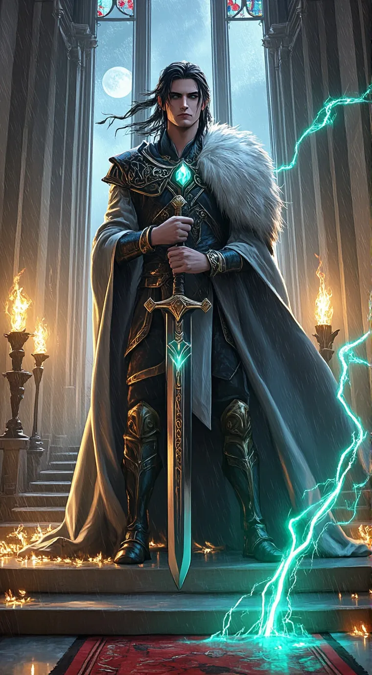 ai character: Stormbound King 👑 background