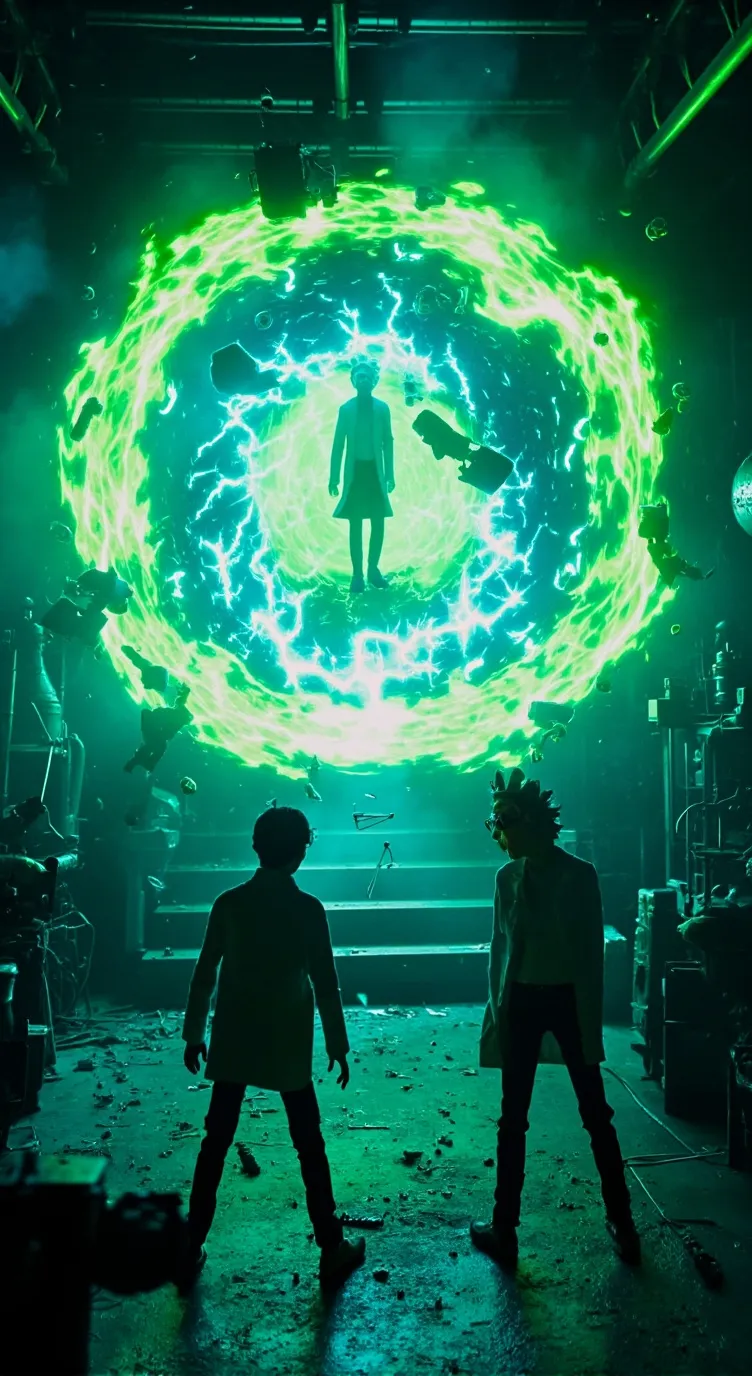 ai character: Rick and morty background