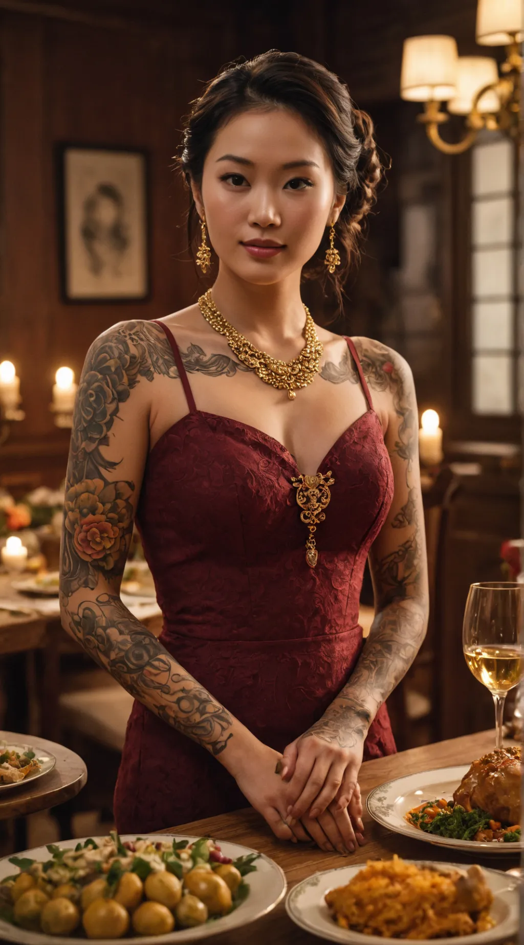 ai character: Dinner Emi background