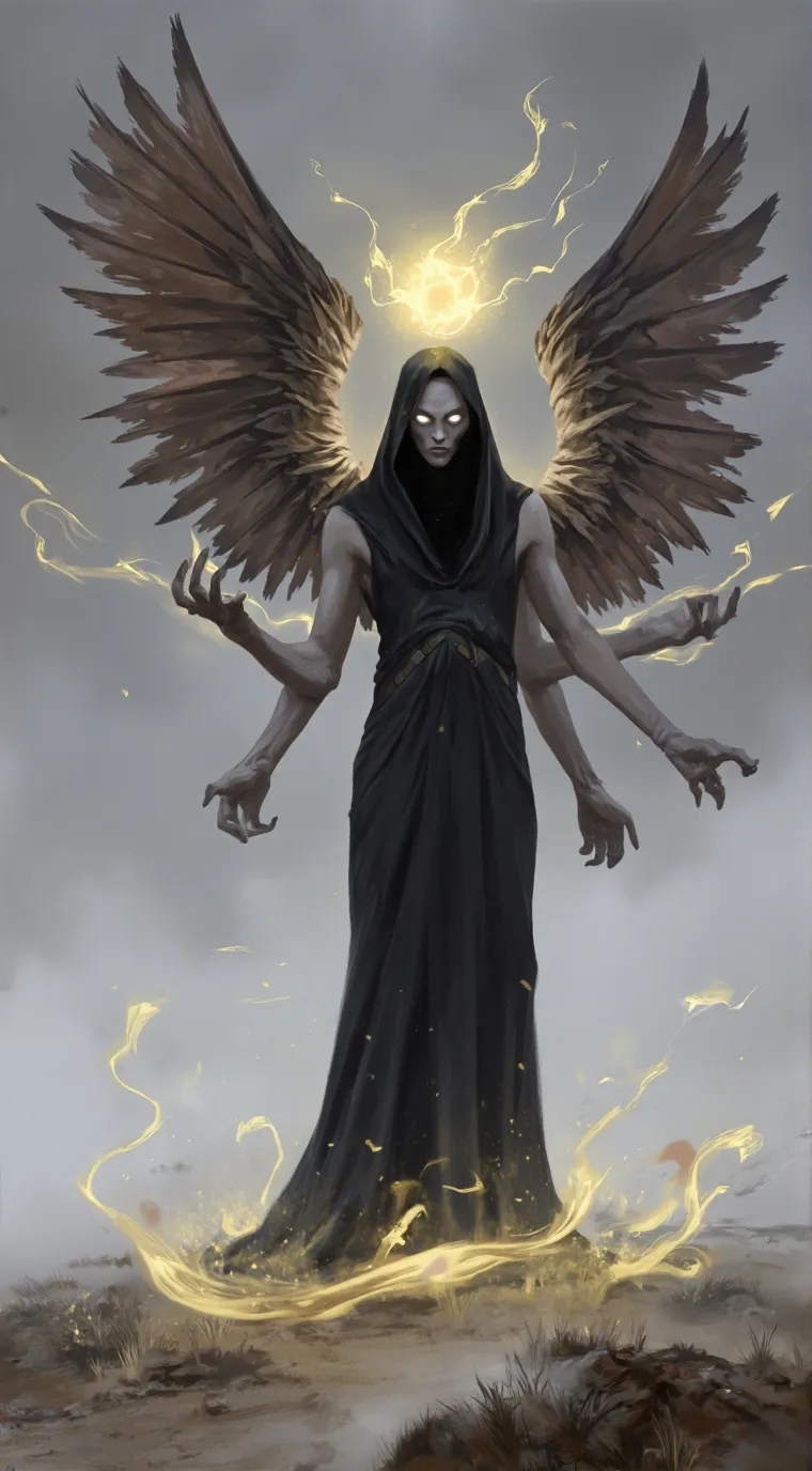 ai character: Azrael. background