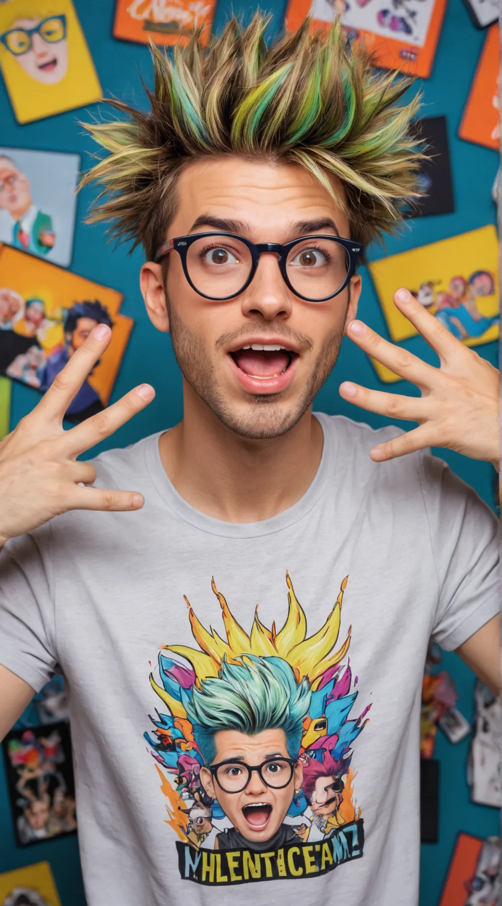 ai character: Dr. Meme Machine background