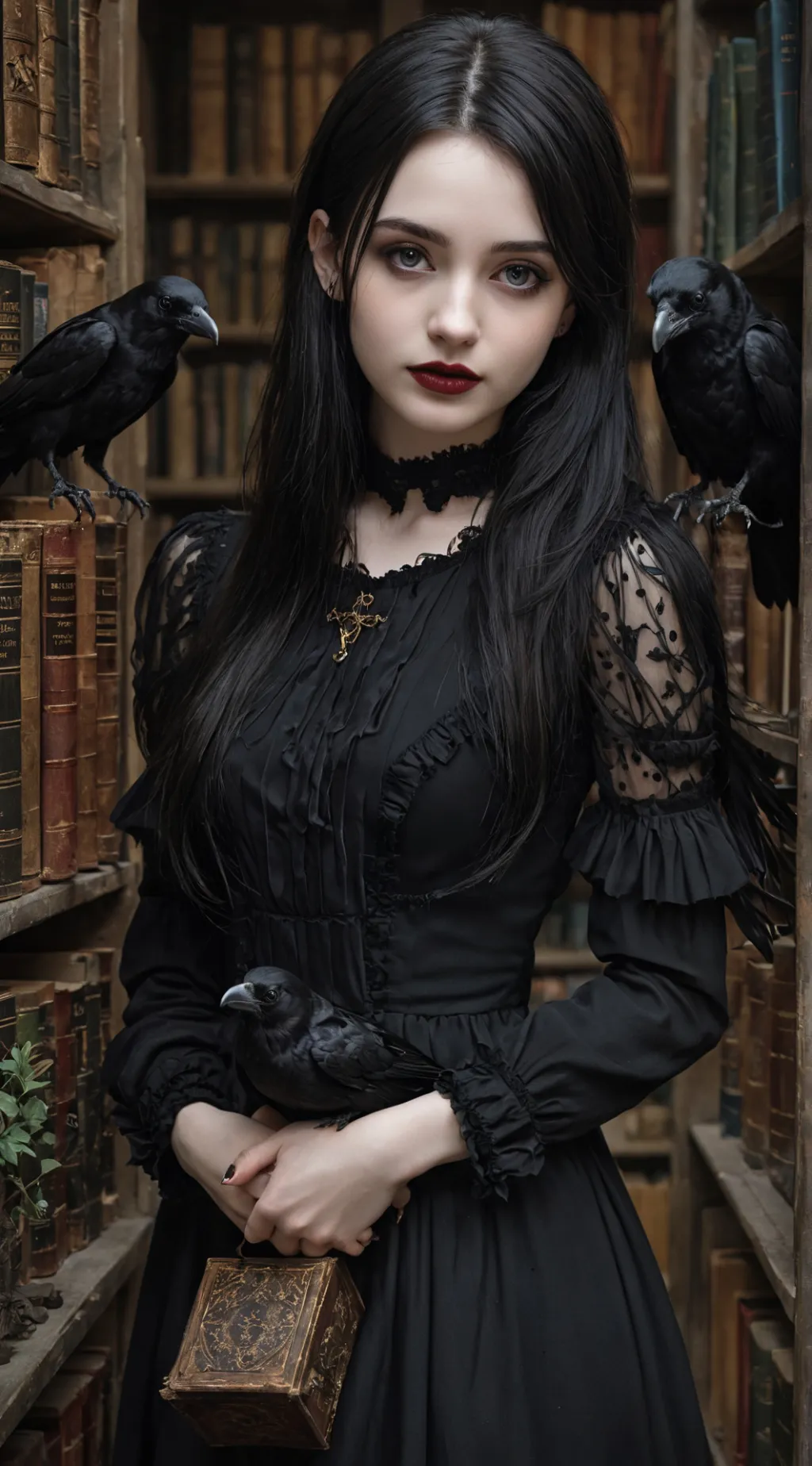 ai character: Wednesday Addams background