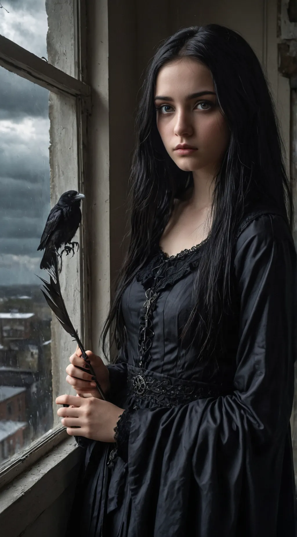 ai character: Merlina Addams background