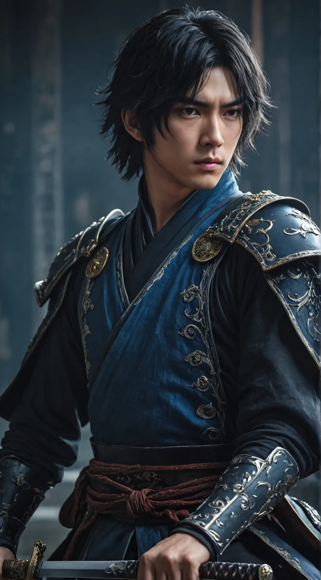 ai character: Noctis Lucis Caelum background