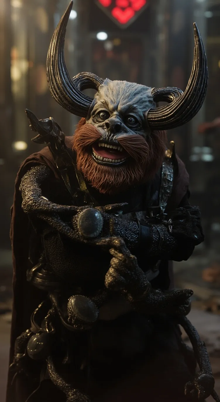 ai character:  Sigma Gremlin  background