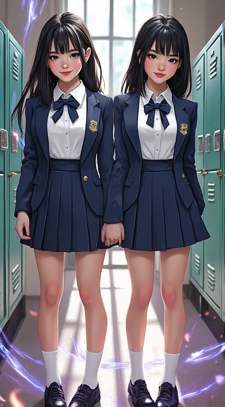 ai character: mia e mina  background