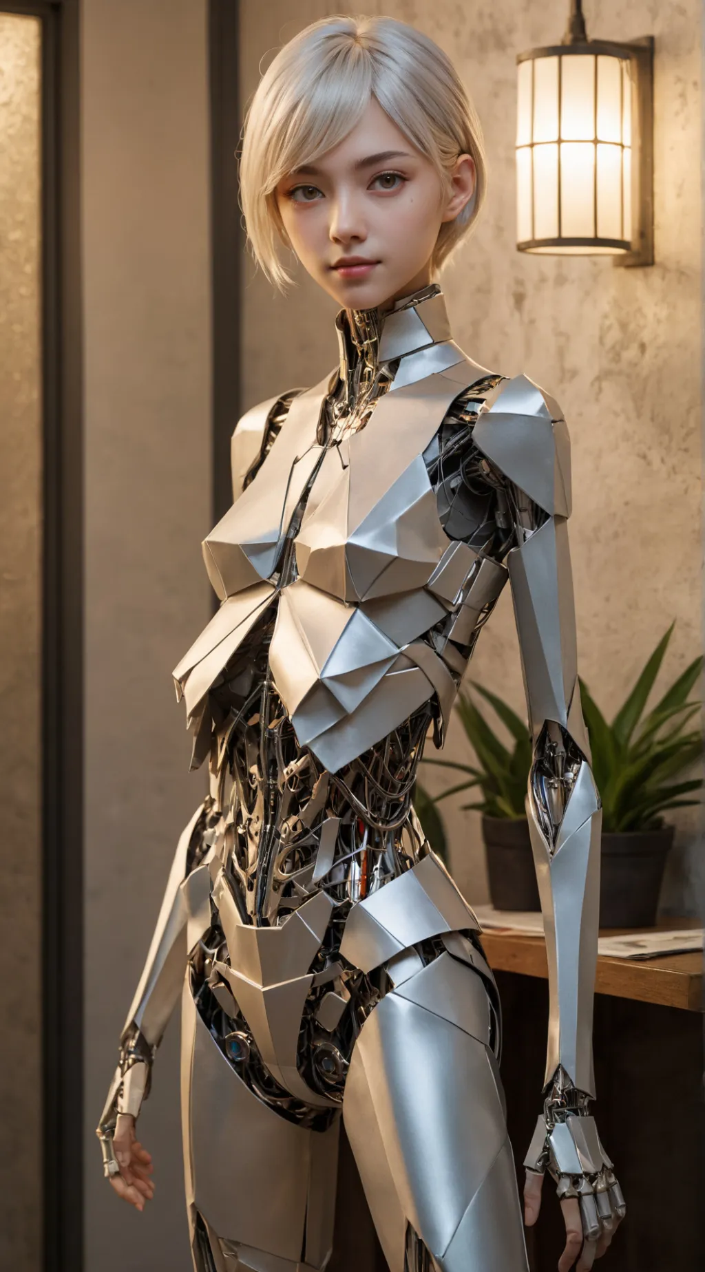 ai character: Origami background