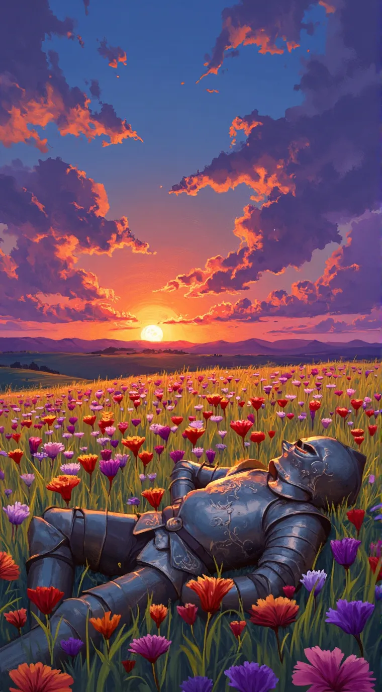 ai character: resting knight background