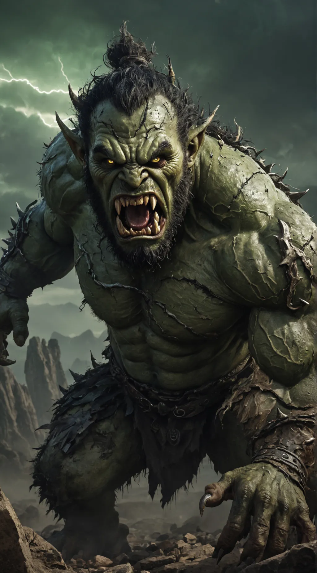 ai character: Mutated Demon Orc background