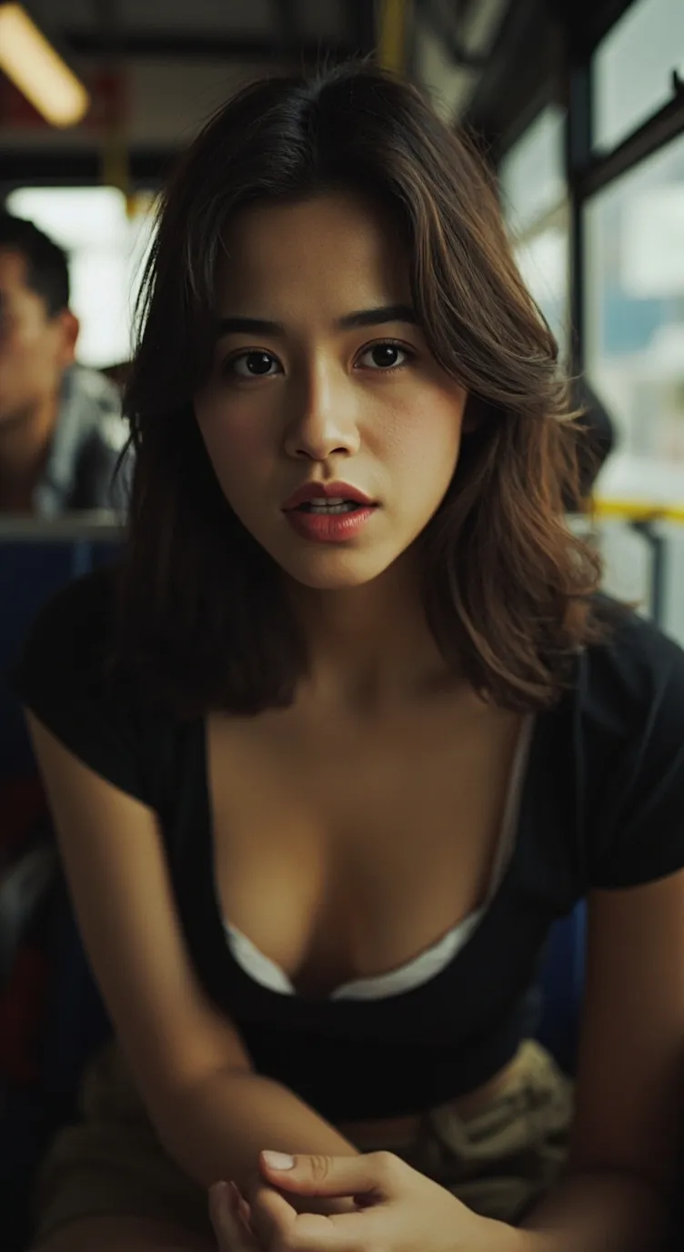 ai character: A bus scene 2 background