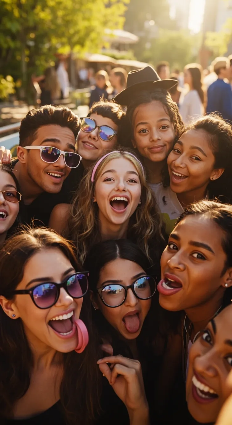 ai character: Me and my friends background